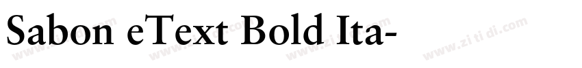 Sabon eText Bold Ita字体转换